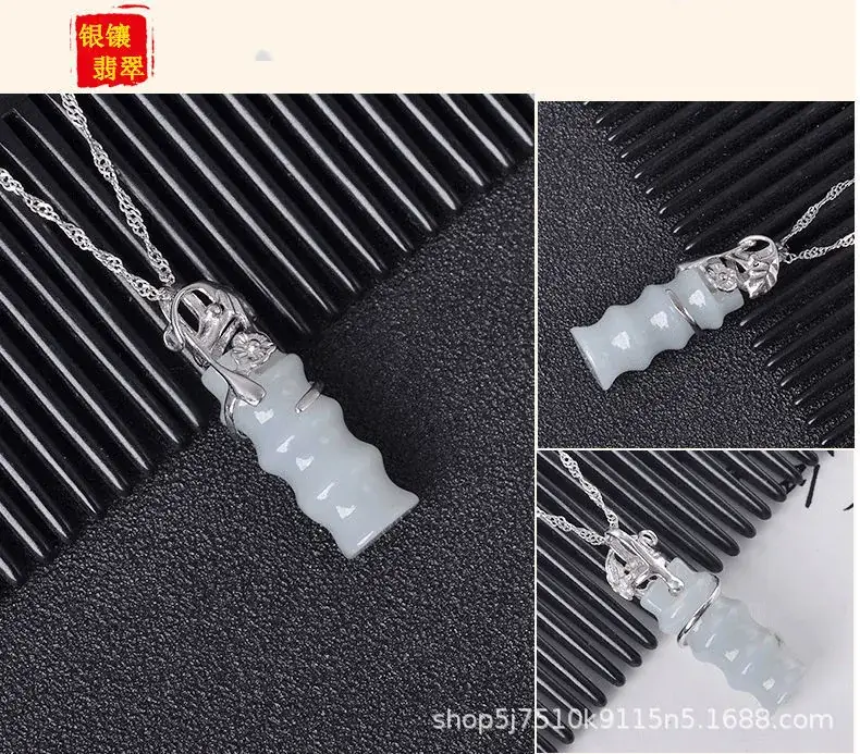 Guan Yu S925 Silver Jade Pendant Bamboo Joint Dropshipping — feature 9
