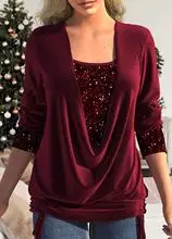 Black Printed Hip Dress Long Sleeve Slim Fit — feature 31