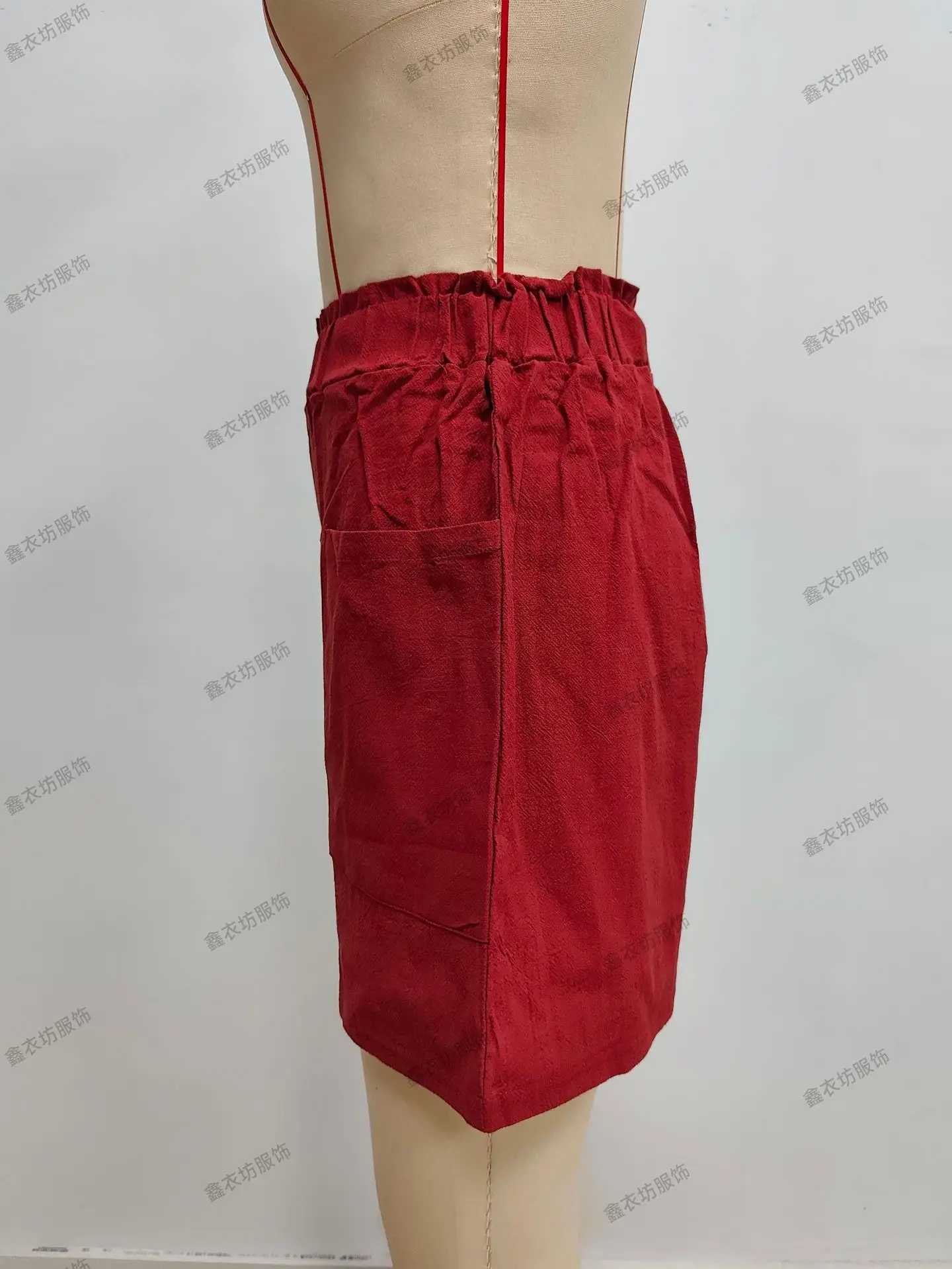 Women Cotton-Linen High-Waist Shorts Black — feature 20
