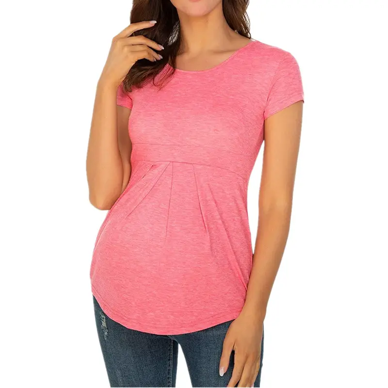 Black Ruffled Maternity Top Short Sleeve 1565 — feature 26