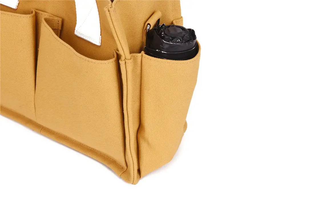Korean Style Canvas Shoulder Bag Large Multi Pocket — feature 10