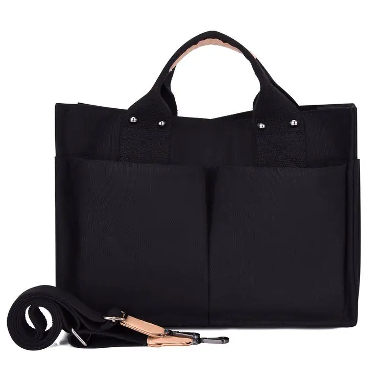 Korean Style Canvas Shoulder Bag Large Multi Pocket — feature 20