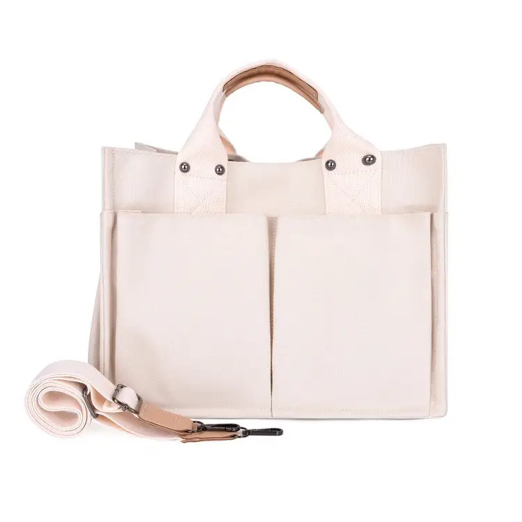 Korean Style Canvas Shoulder Bag Large Multi Pocket — feature 22