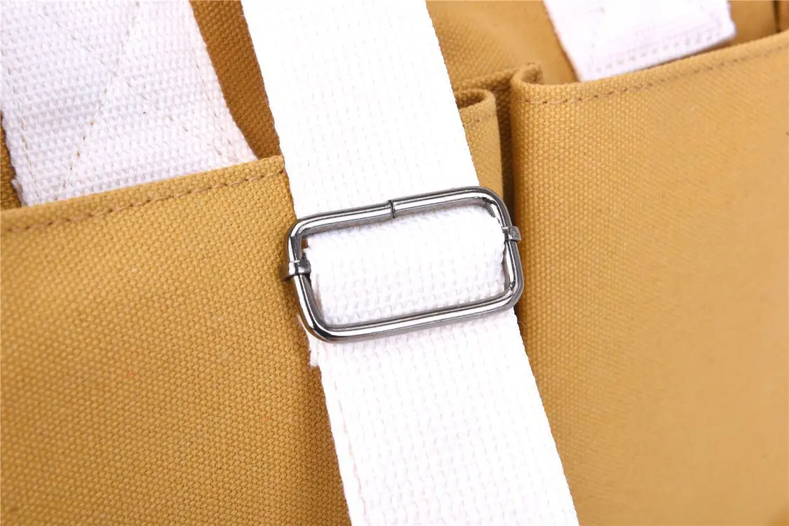 Korean Style Canvas Shoulder Bag Large Multi Pocket — feature 8