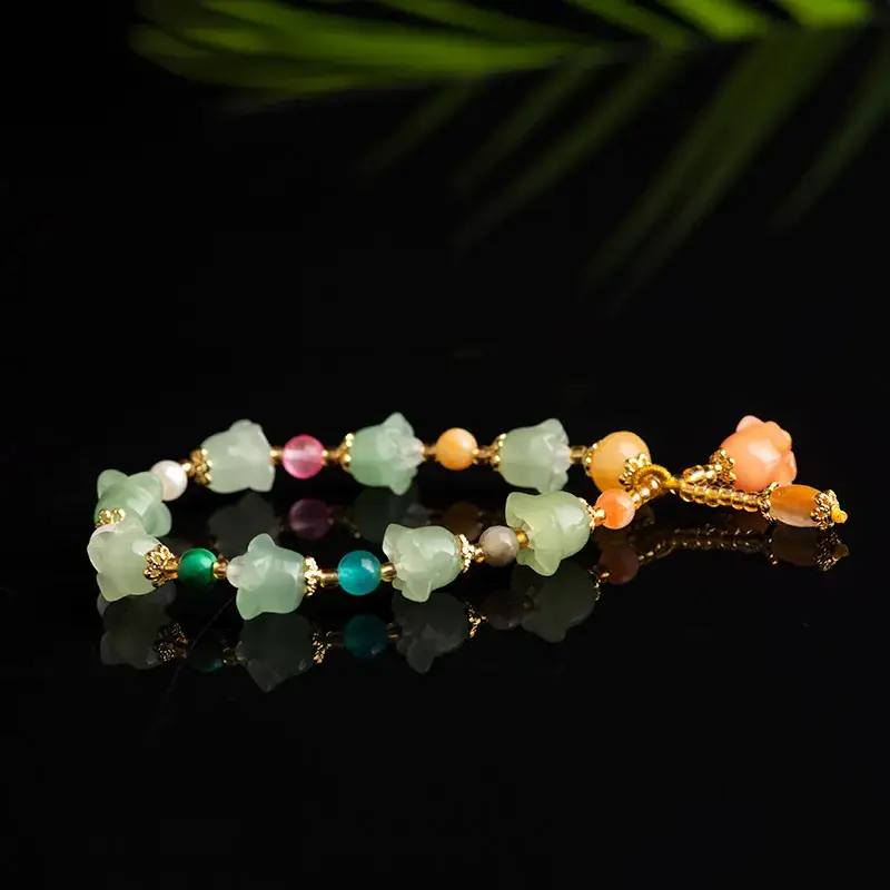 Natural Xinjiang Golden Silk Jade Bracelet Dongling Jade Topaz Original - Image 3