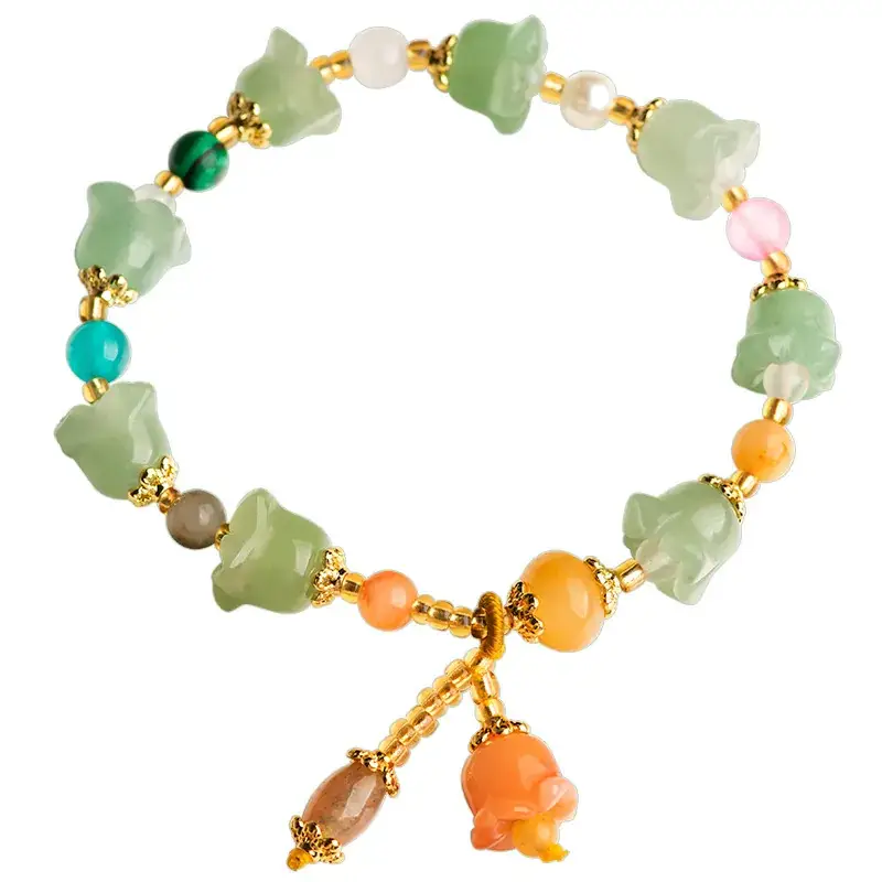 Natural Xinjiang Golden Silk Jade Bracelet Dongling Jade Topaz Original - Image 5