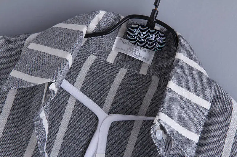 Women Plaid Long Coat Large Loose Casual Jacket — feature 11