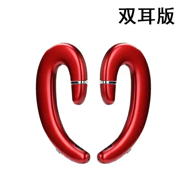 Red Binaural Ear Hanging Bluetooth Headset - Image 3