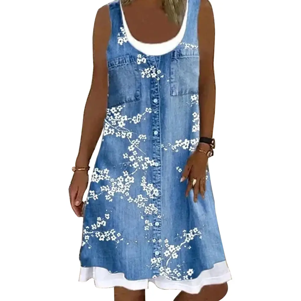 Women's Denim Embroidered Top with Buttons - Image 42