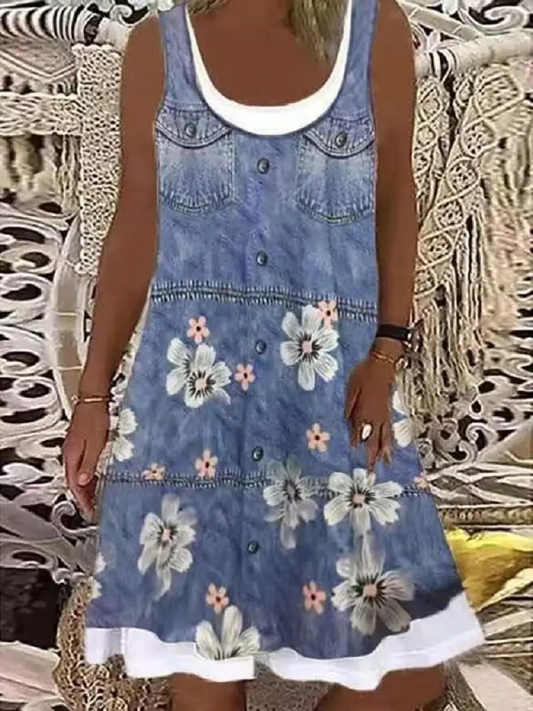 #12牛仔花朵