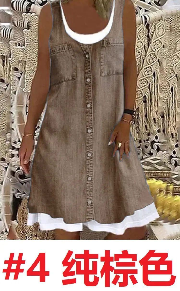 Women's Denim Embroidered Top with Buttons - Image 4