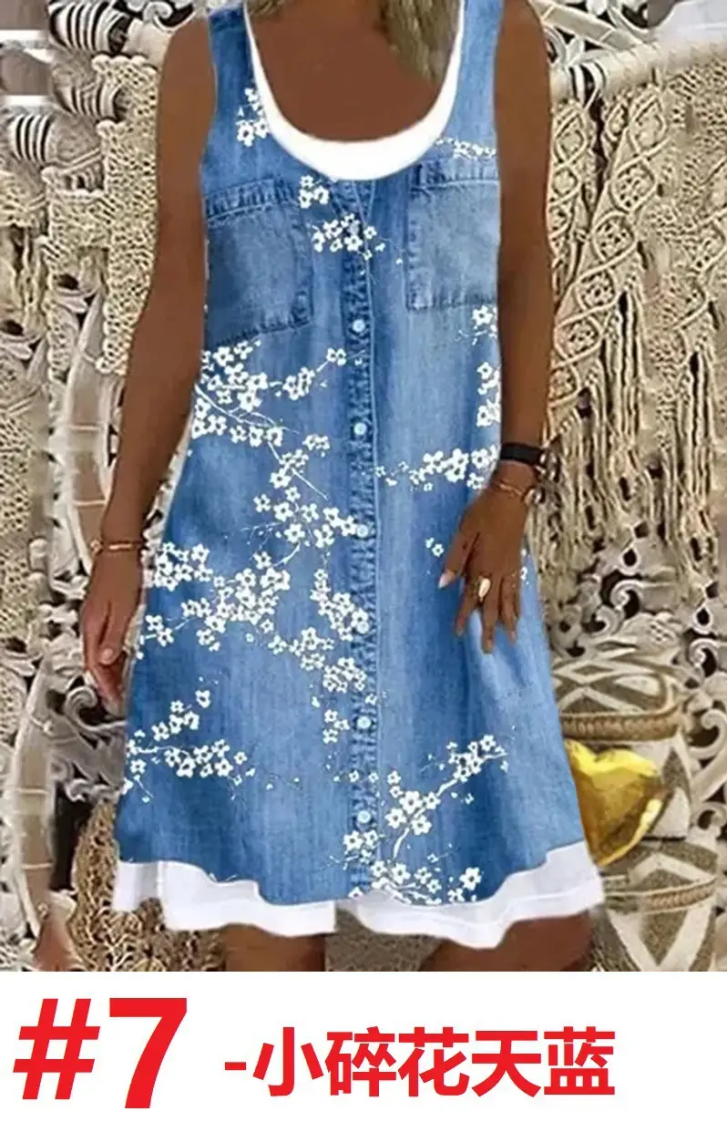 Women's Denim Embroidered Top with Buttons - Image 7
