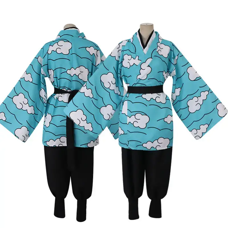 Children Tanjiro Cosplay Costume Cloud Print Full Set - Image 4