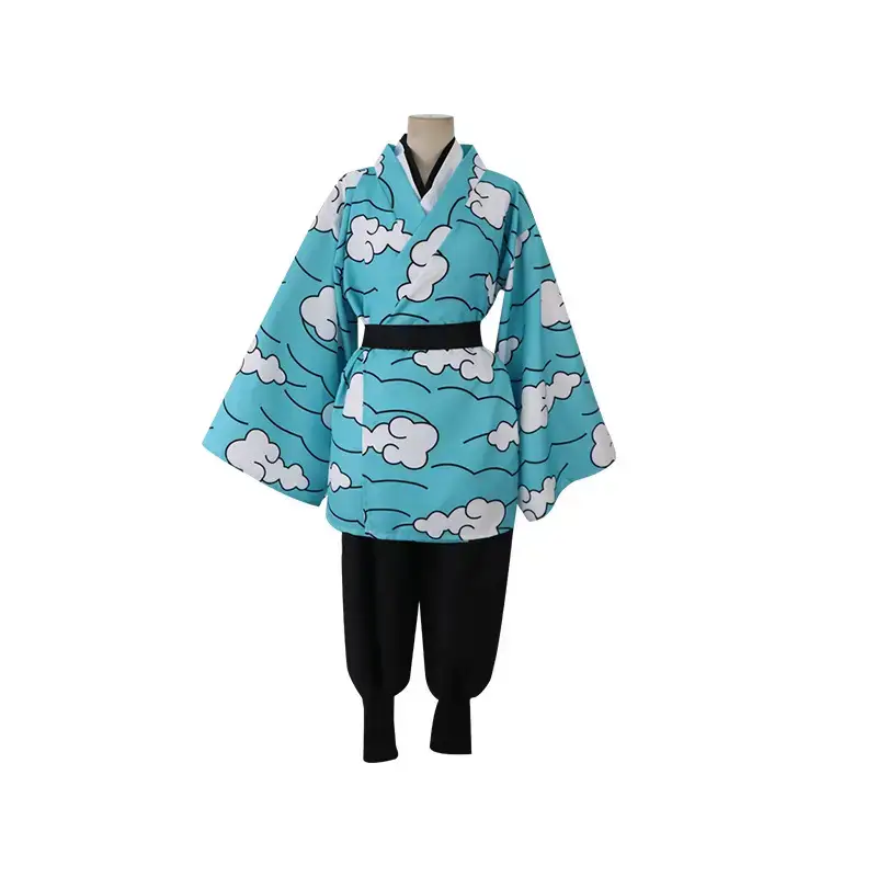 Children Tanjiro Cosplay Costume Cloud Print Full Set - Image 6