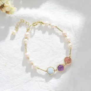 Natural Baroque Freshwater Pearl Bracelet Double Layer — feature 16