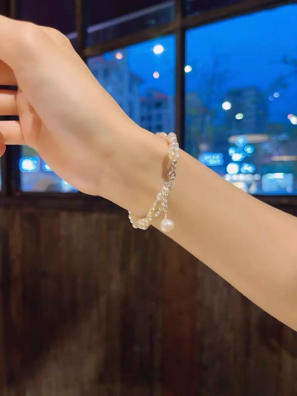 Natural Baroque Freshwater Pearl Bracelet Double Layer — feature 23