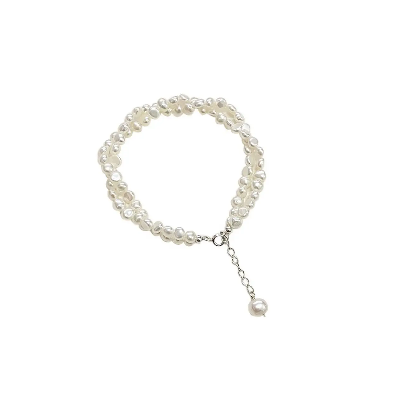 Natural Baroque Freshwater Pearl Bracelet Double Layer — feature 30