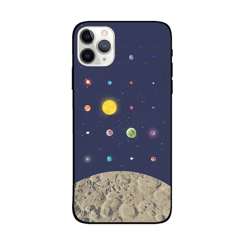 Starry Sky Mobile Case for Apple 14 Promax Black Moon Theme - Image 5