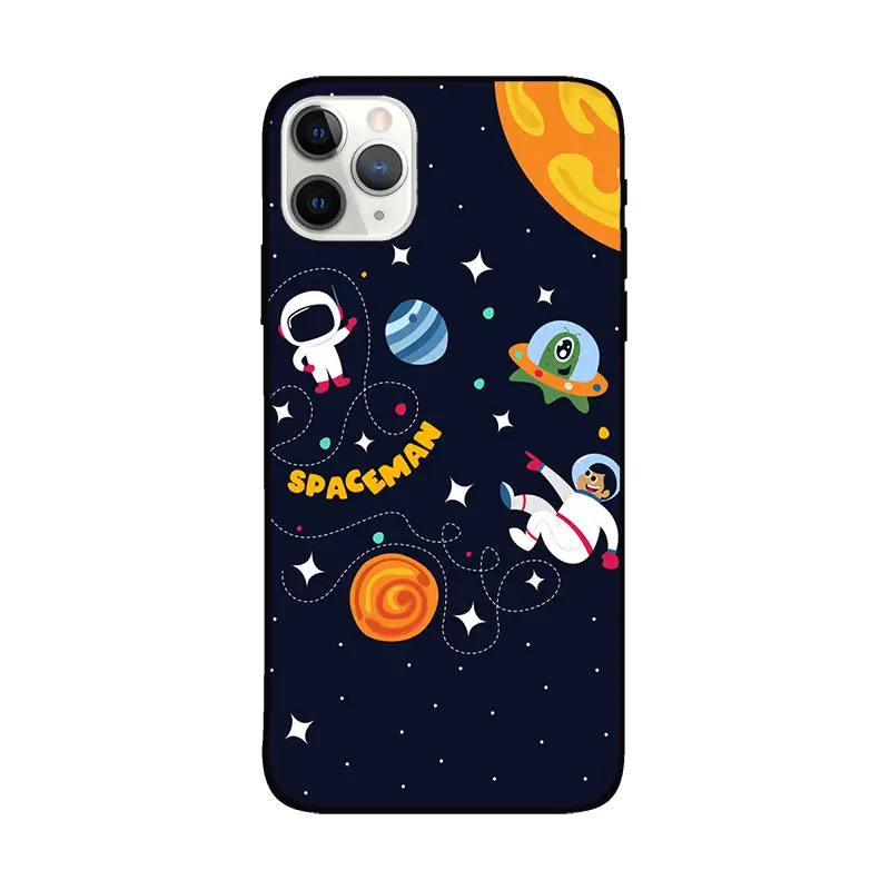 Starry Sky Mobile Case for Apple 14 Promax Black Moon Theme - Image 9