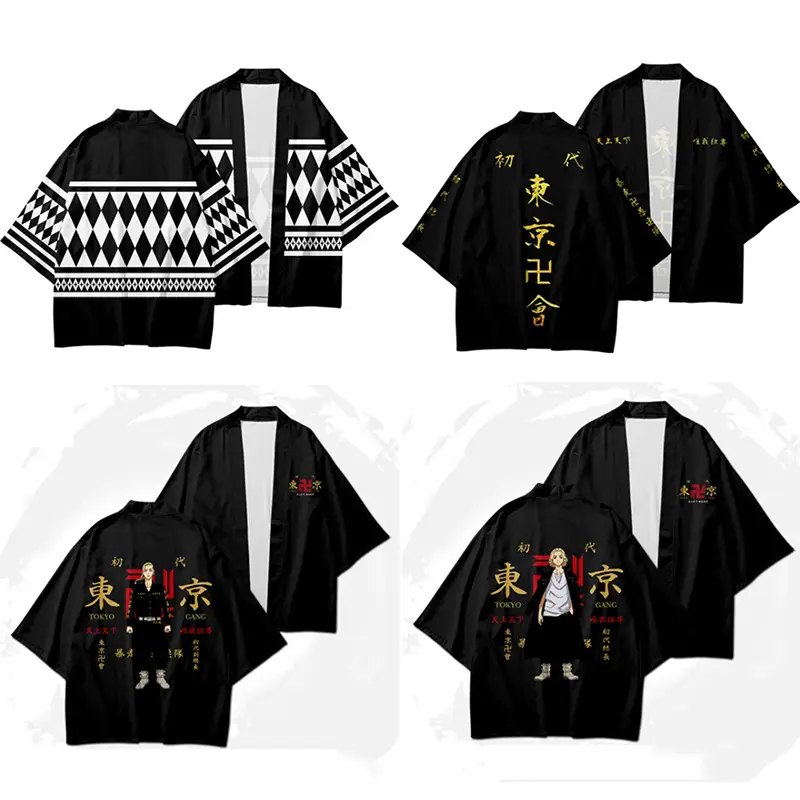 Tokyo Salamander Avengers Cosplay Outfit Black T-Shirt