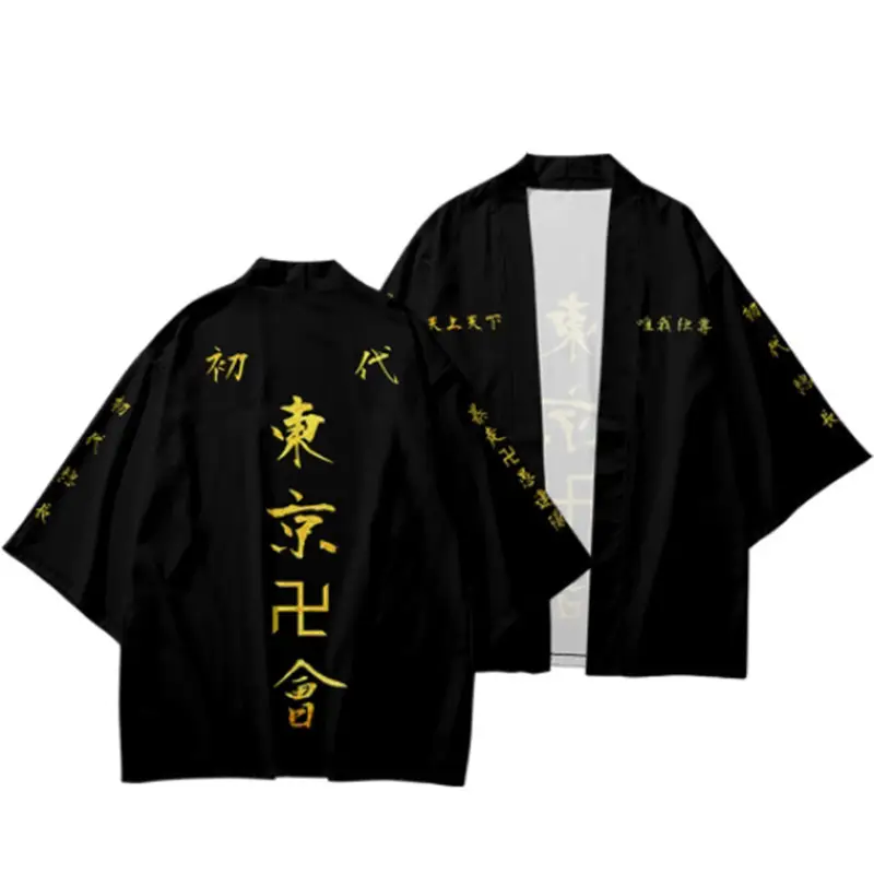 Tokyo Salamander Avengers Cosplay Outfit Black T-Shirt