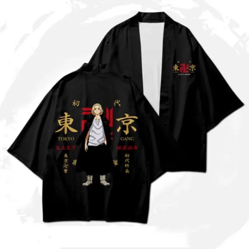 Tokyo Salamander Avengers Cosplay Outfit Black T-Shirt