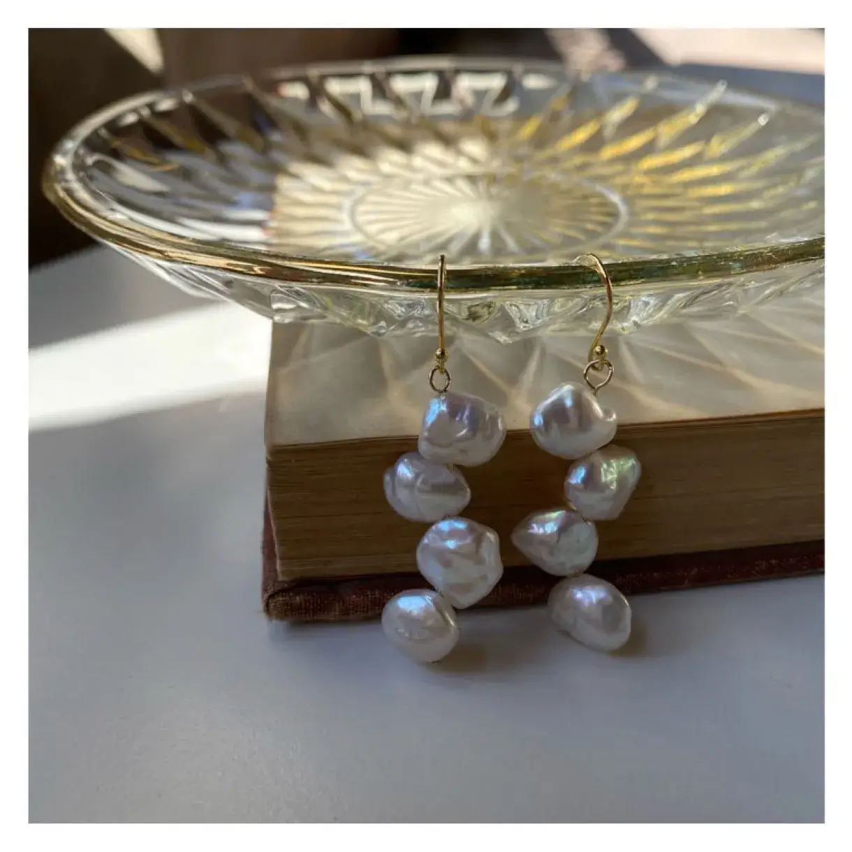 Small Pearl Earrings Baroque Style S925 Silver