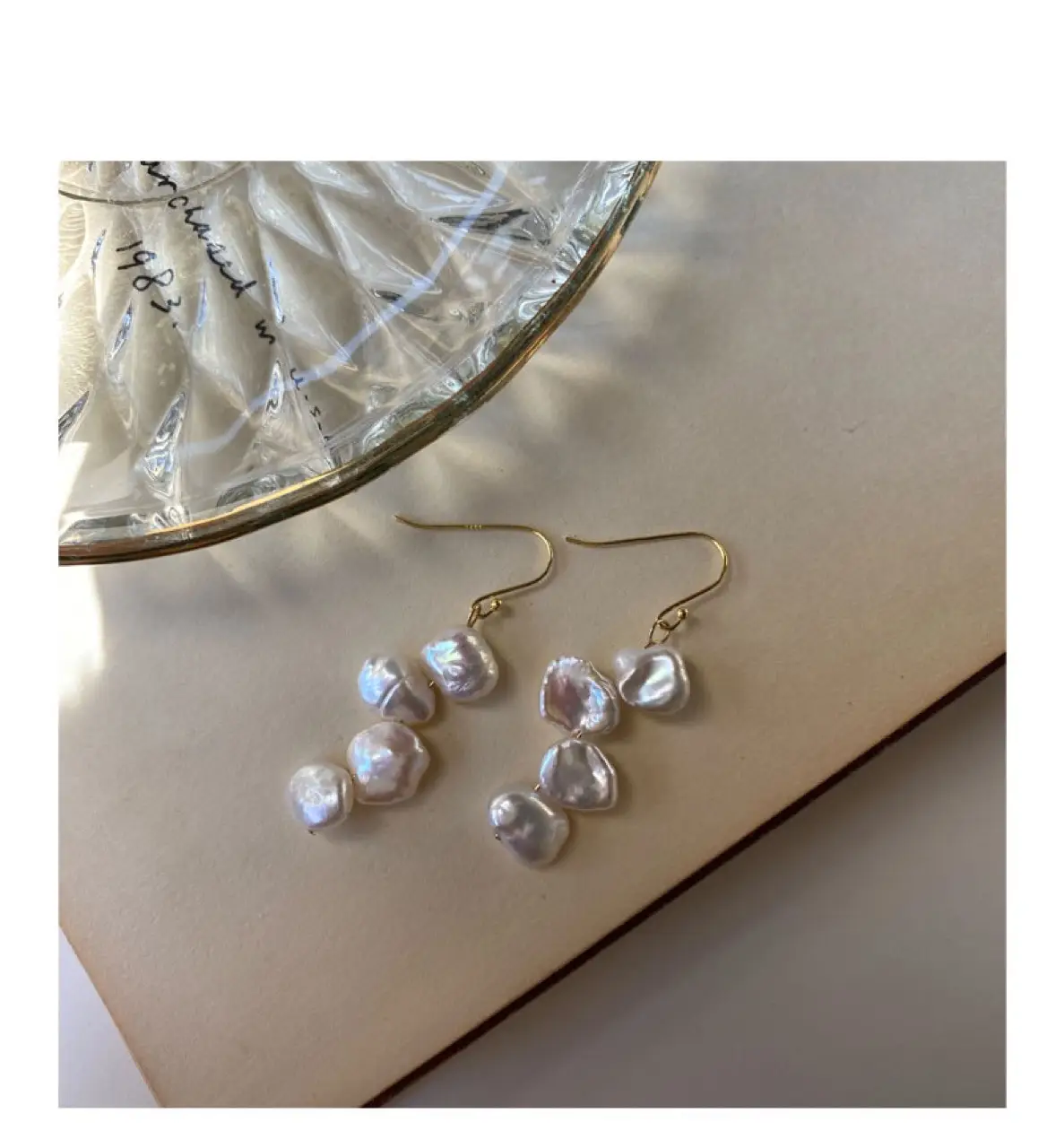 Small Pearl Earrings Baroque Style S925 Silver — feature 3