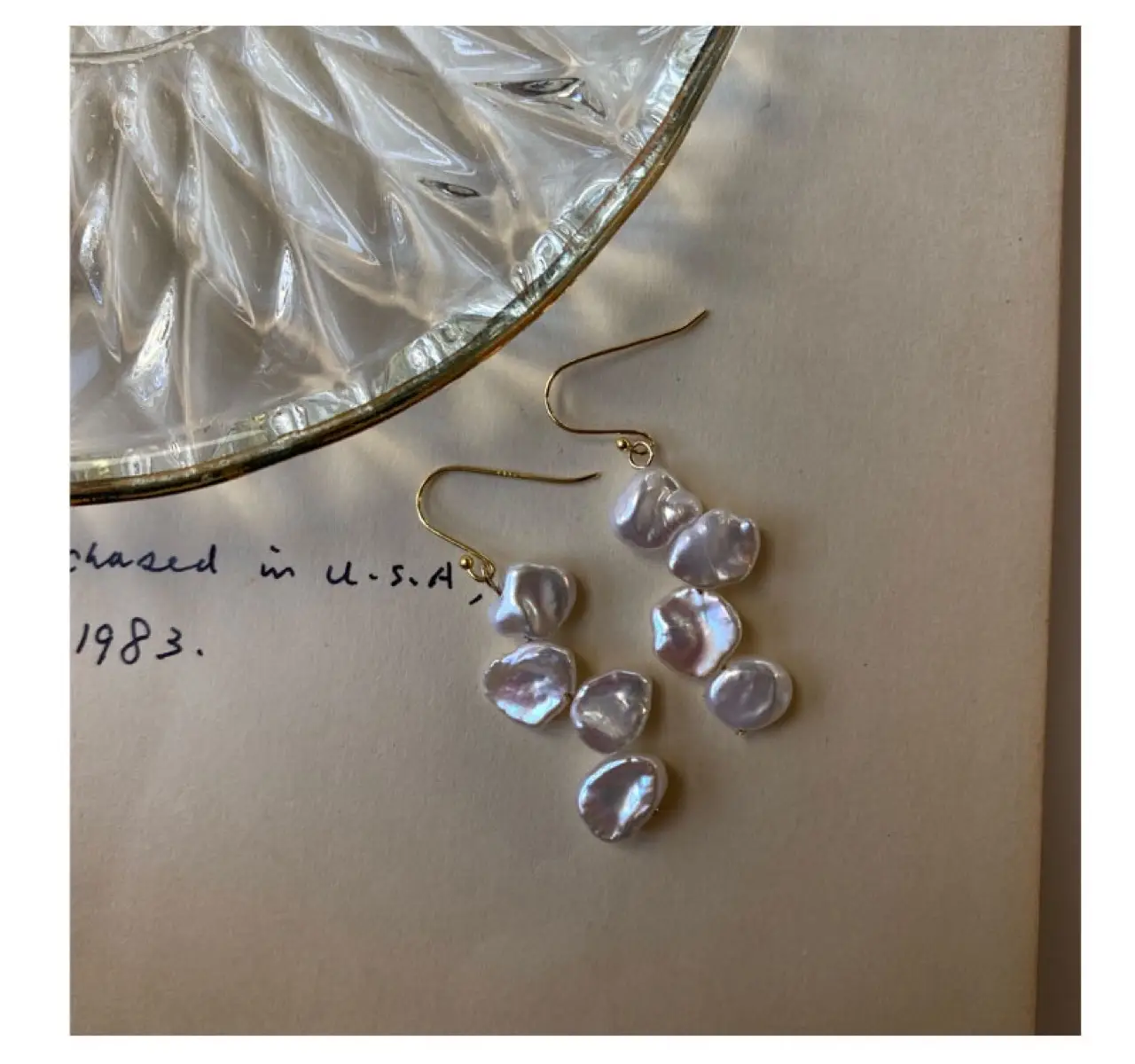 Small Pearl Earrings Baroque Style S925 Silver — feature 6
