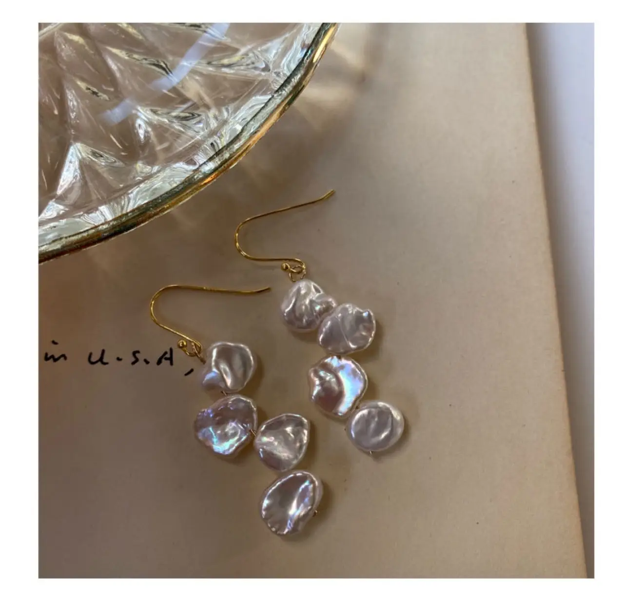 Small Pearl Earrings Baroque Style S925 Silver — feature 8
