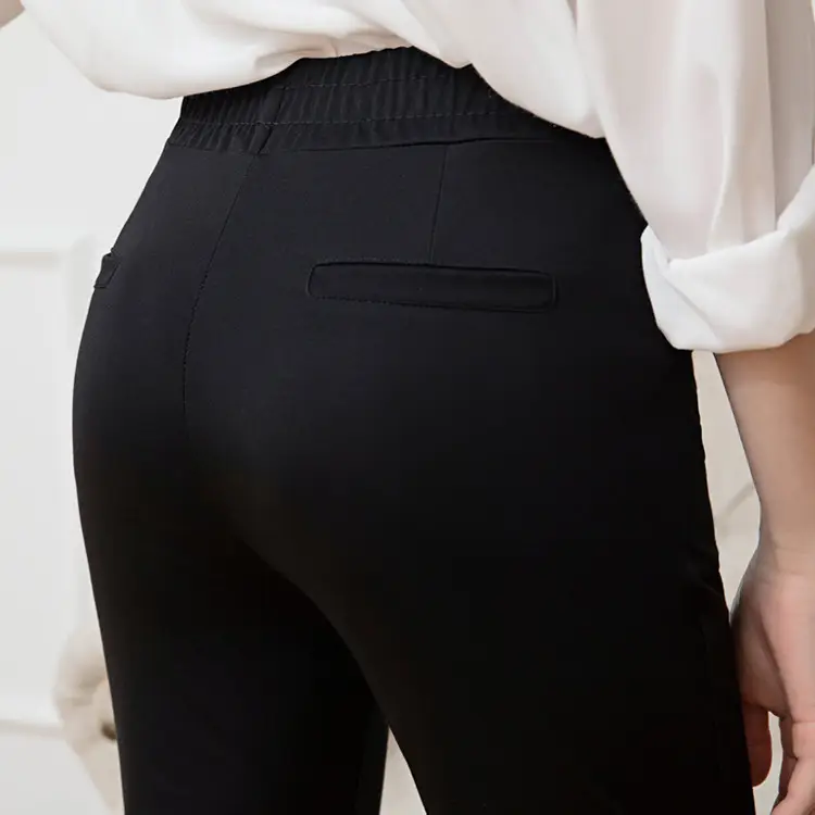 Black Light Oxygen Pants Large Casual Eight Point Slit Pants - Image 4
