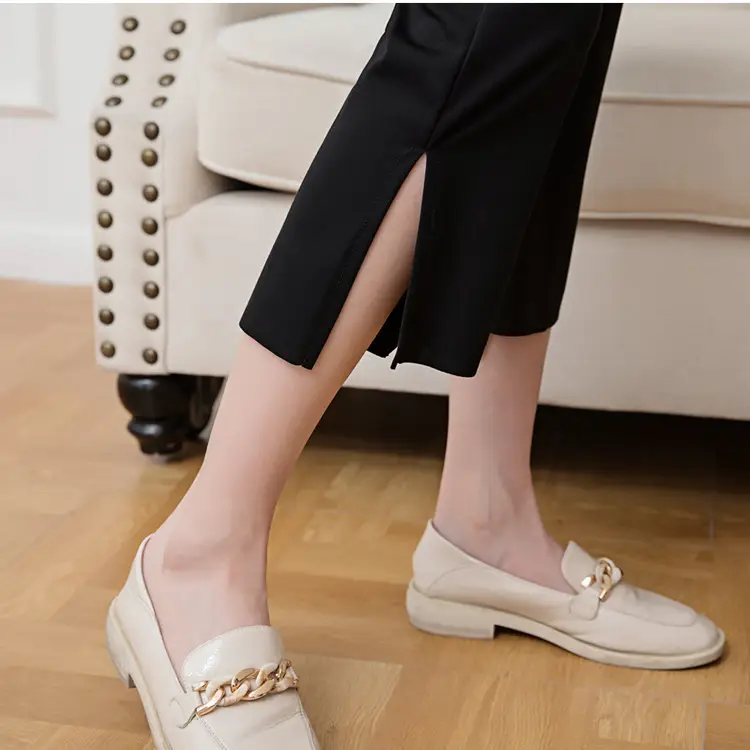 Black Light Oxygen Pants Large Casual Eight Point Slit Pants - Image 5