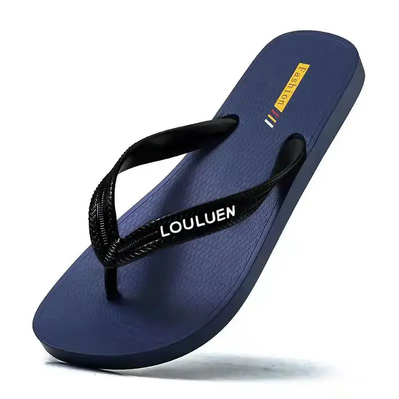 Men Black Korean Style Flip Flops Non-Slip - Image 8