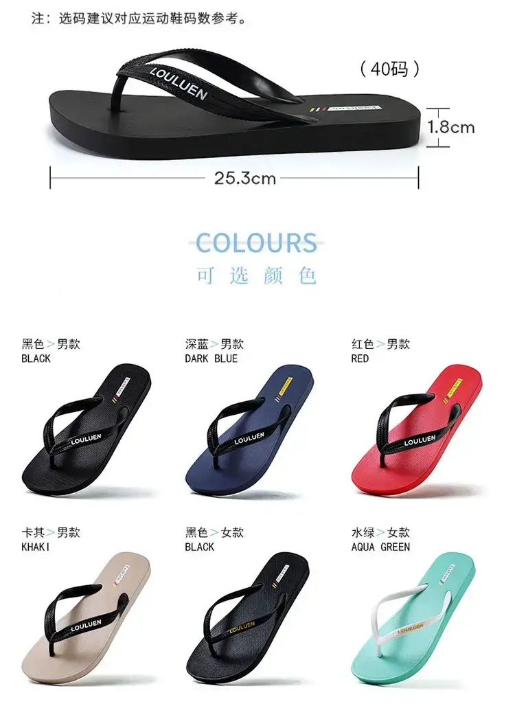 Men Black Korean Style Flip Flops Non-Slip — feature 4