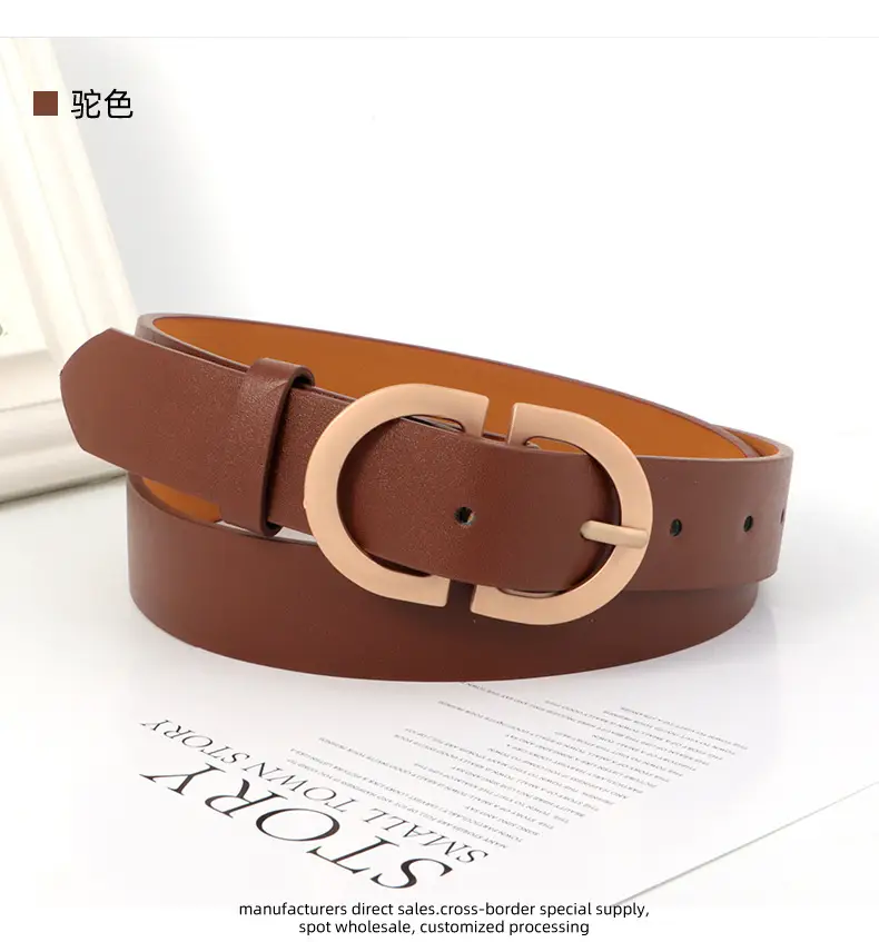 Black Retro Belt for Women with Korean Pin Buckle — feature 11