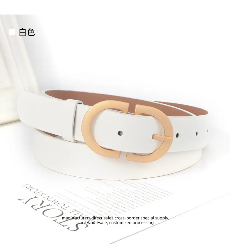 Black Retro Belt for Women with Korean Pin Buckle — feature 13
