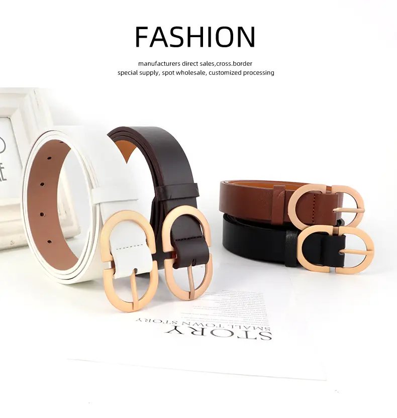 Black Retro Belt for Women with Korean Pin Buckle — feature 14