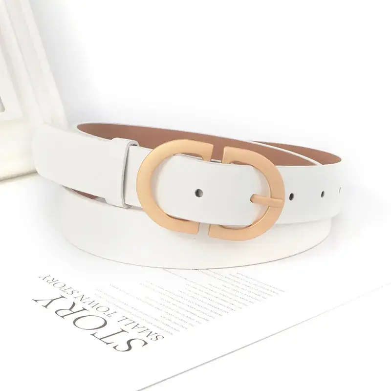 Black Retro Belt for Women with Korean Pin Buckle