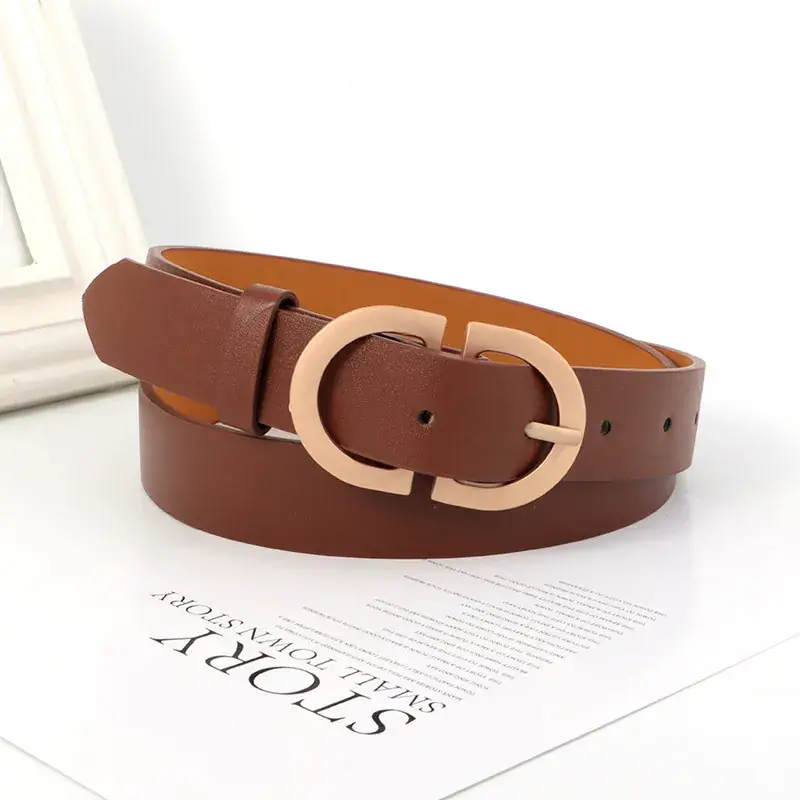 Black Retro Belt for Women with Korean Pin Buckle