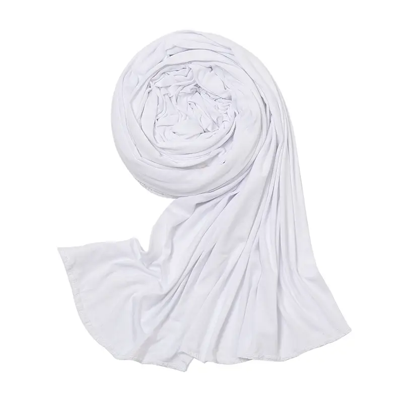 Women's Green Mercerized Cotton Scarf Autumn Winter - Image 19