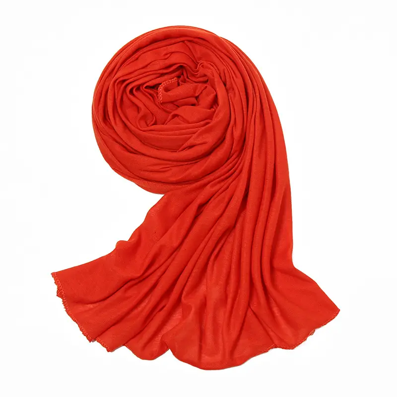 Women's Green Mercerized Cotton Scarf Autumn Winter - Image 21