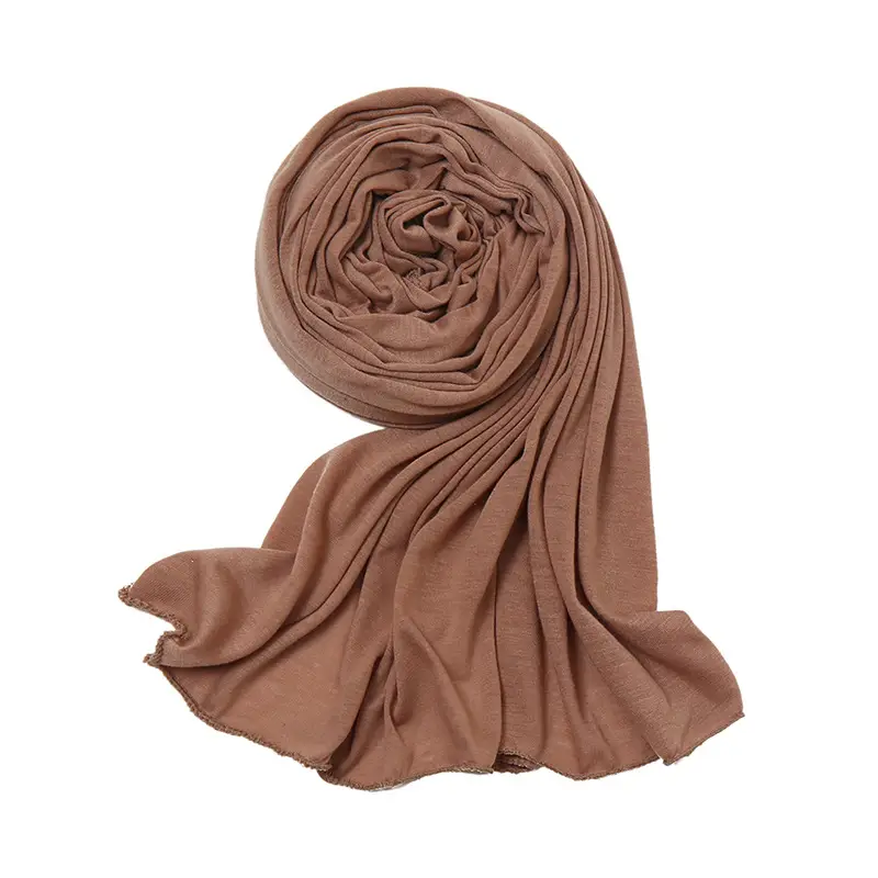 Women's Green Mercerized Cotton Scarf Autumn Winter - Image 8