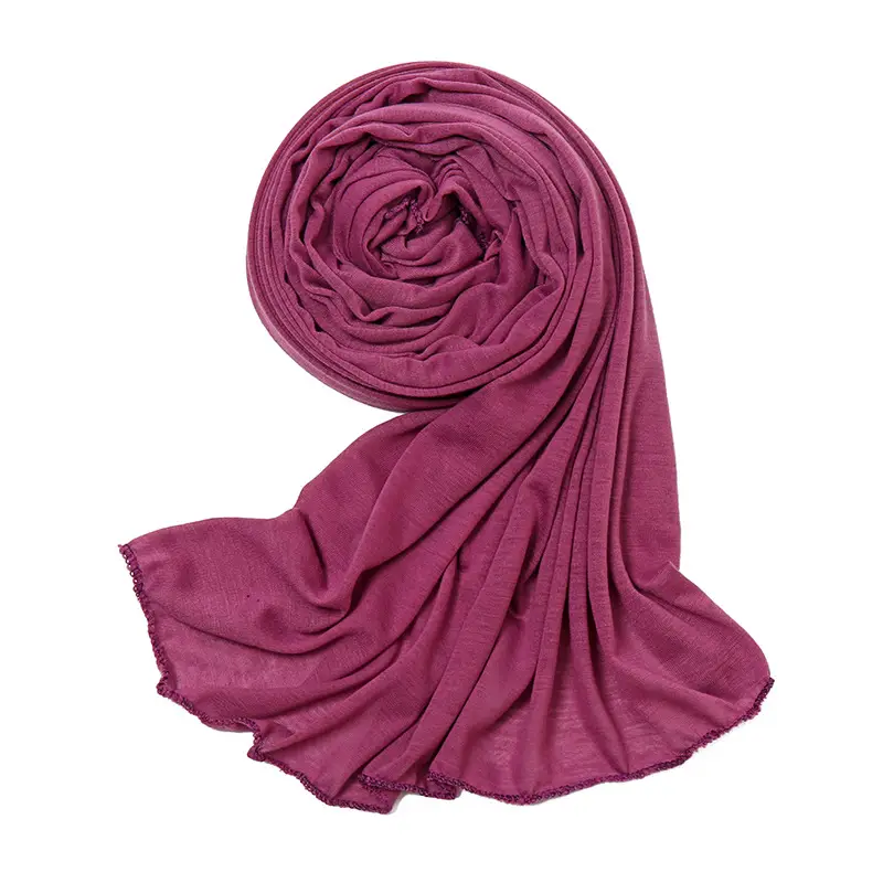 Women's Green Mercerized Cotton Scarf Autumn Winter - Image 9