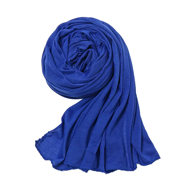 Women's Green Mercerized Cotton Scarf Autumn Winter - Image 11