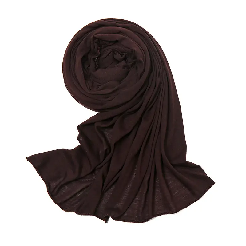 Women's Green Mercerized Cotton Scarf Autumn Winter - Image 16