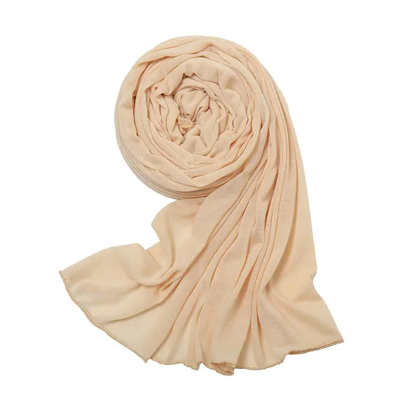 Women's Green Mercerized Cotton Scarf Autumn Winter - Image 3