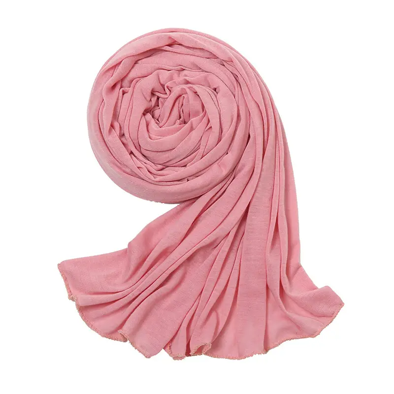 Women's Green Mercerized Cotton Scarf Autumn Winter - Image 5