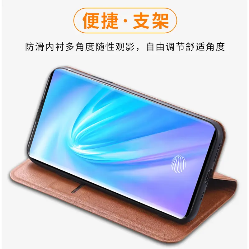 VIVOnex3 Flip Leather Protective Case Black - Image 7