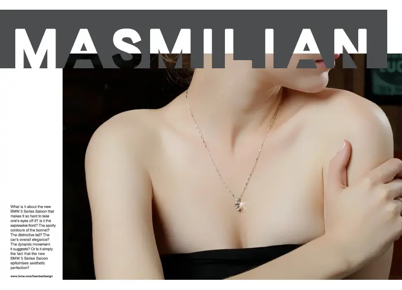 Large Six-Claw Diamond Silver Plated Necklace for Women — feature 15