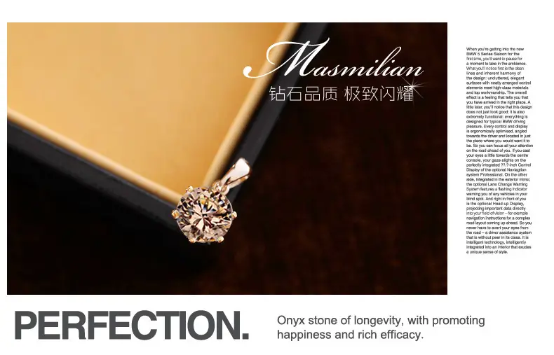 Large Six-Claw Diamond Silver Plated Necklace for Women — feature 17